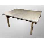 A Danish bleached oak rectangular table,