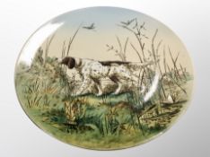A Villeroy & Boch charger depicting a pointer,