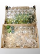 Two boxes of Scandinavian drinking glasses