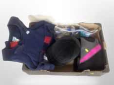 A box of riding hat,