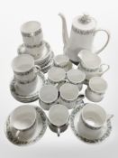 Thirty five pieces of Royal Standard bone tea china