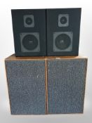 A pair of teak cased KN2000 speakers and a further pair of Alba speakers