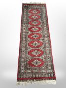 A Lahore Bokhara runner 199 cm x 66 cm