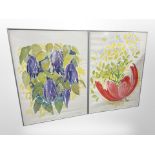 A pair of framed Ole Kortzau colour prints,