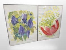 A pair of framed Ole Kortzau colour prints,