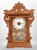 A Victorian style eight day mantel clock,