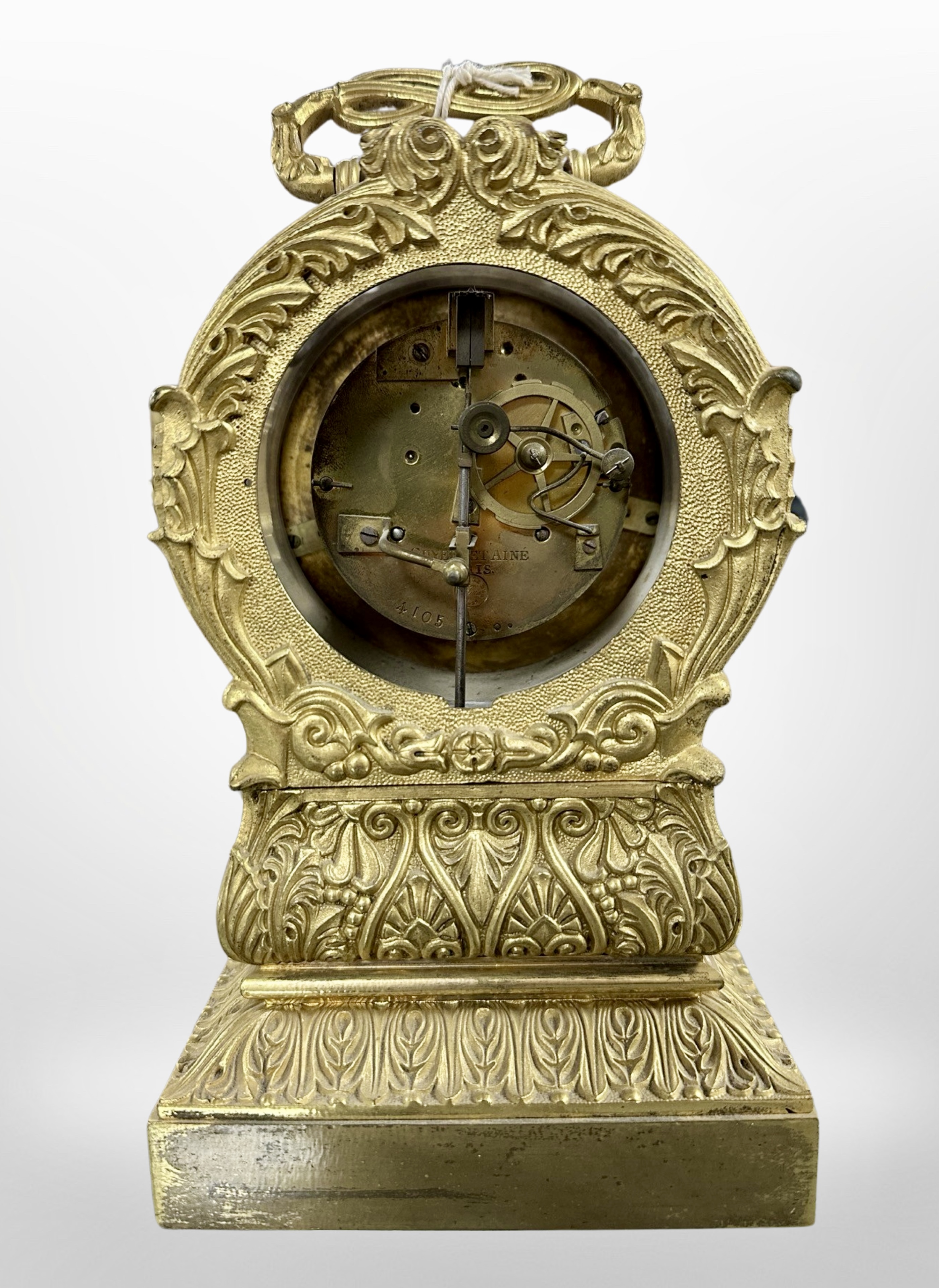 A good French Louis Philippe I ormolu eight-day mantel clock, circa 1835, signed Guyerdet, - Image 5 of 6