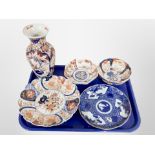 Five pieces of Japanese Imari porcelain