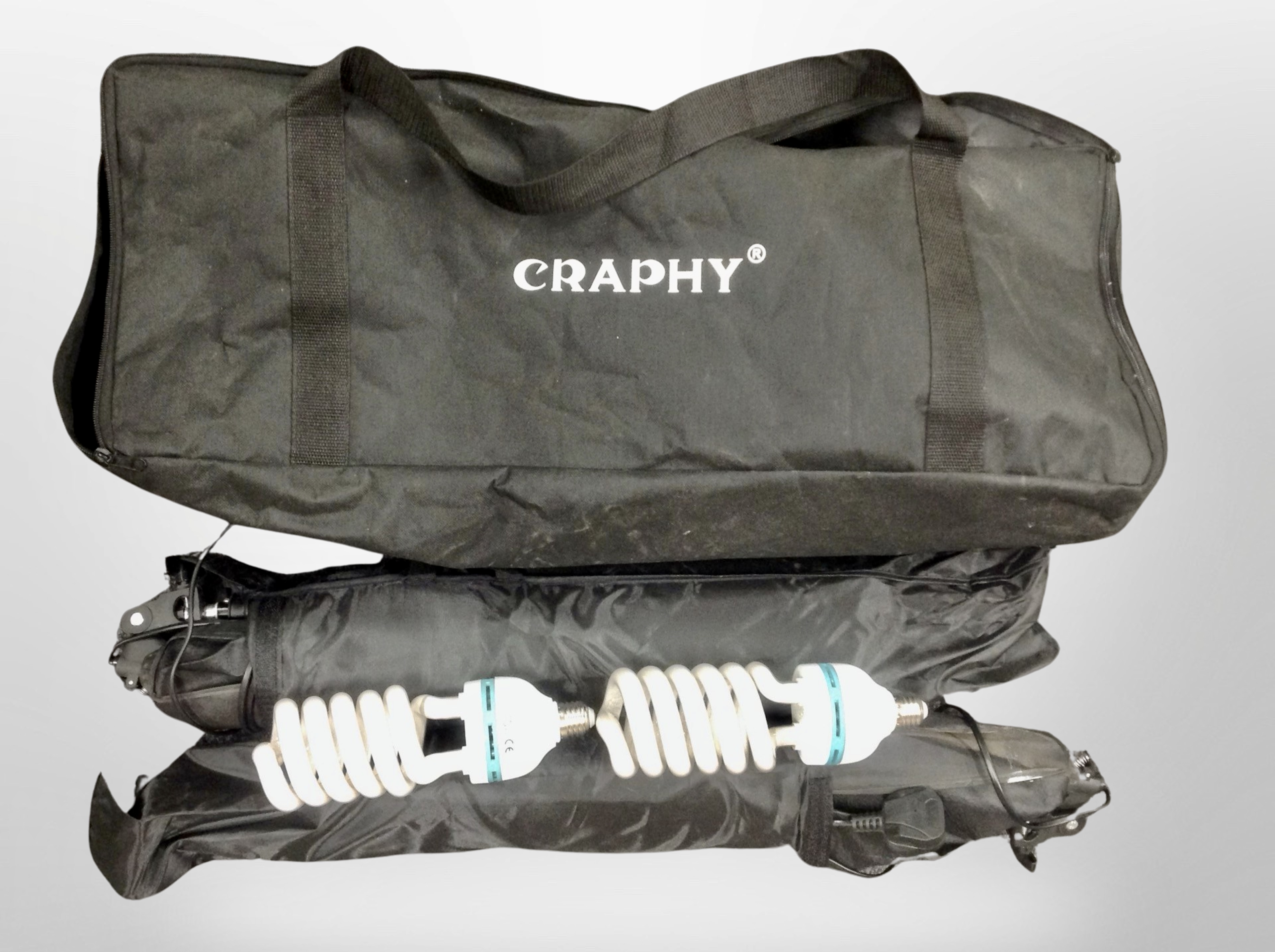 A pair of Craphy studio photography spotlights in carry bag - Image 2 of 2