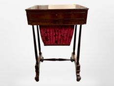 A George IV mahogany sewing table,