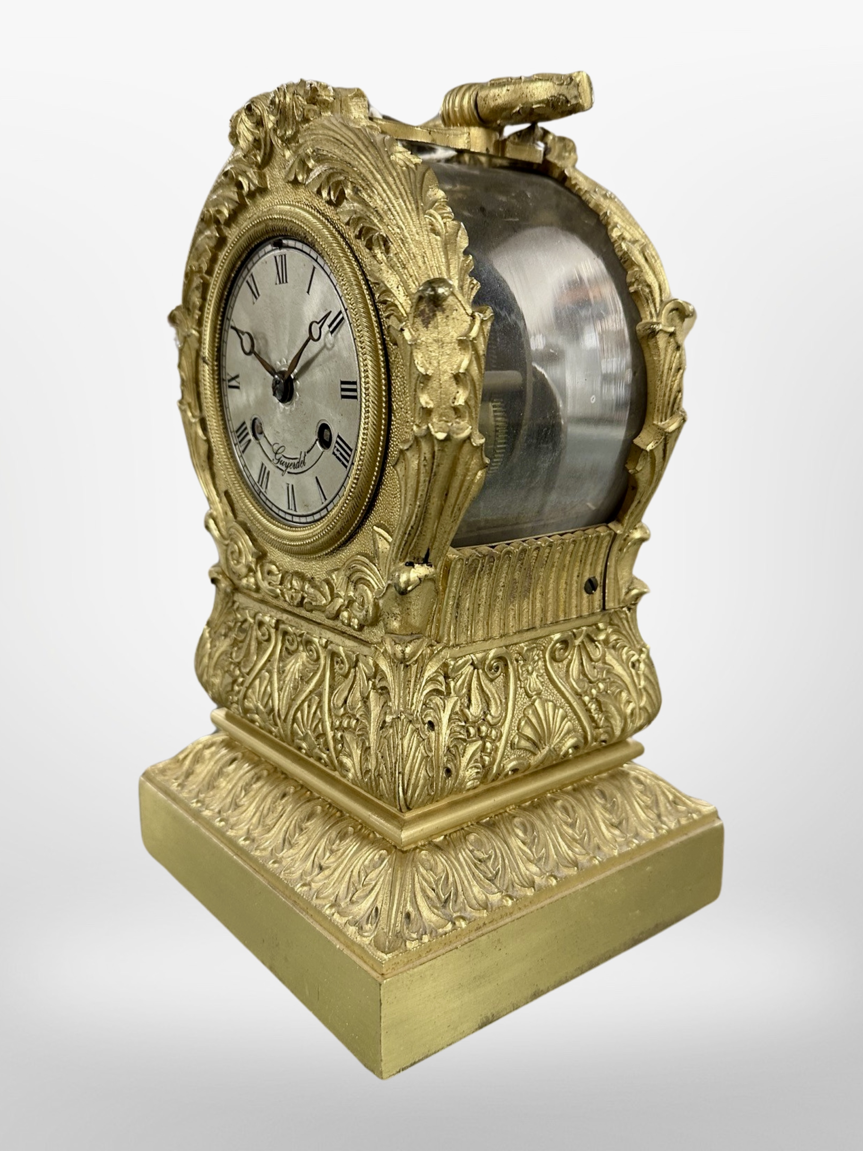 A good French Louis Philippe I ormolu eight-day mantel clock, circa 1835, signed Guyerdet, - Image 2 of 6