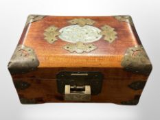 A Chinese brass mounted trinket box,
