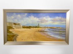 After Ivan Lindsay, Tynemouth Beach, colour print,