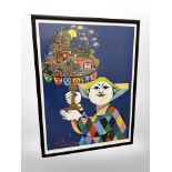 A Danish Bjorn Wiinblad gallery print 79 cm x 59 cm