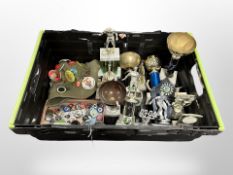 A box of sporting trophies,
