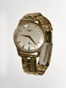 A gent's vintage 9ct gold Longines wristwatch, the 17 jewel lever movement numbered 13,279,838,