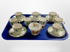 Fourteen pieces of Royal Doulton Countess coffee china together with a Royal Worcester blush ivory