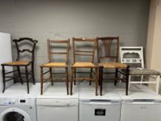Five various Edwardian occasional chairs