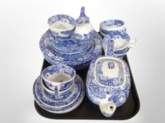 Twenty eight pieces of Spode Italian blue and white tea and dinner china