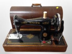 A Singer hand sewing machine no.