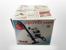 A Vaporetto 1500 steam cleaner in box
