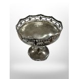 A silver pedestal dish, height 9cm. CONDITION REPORT: 79.