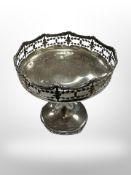 A silver pedestal dish, height 9cm. CONDITION REPORT: 79.