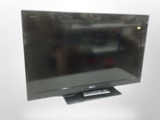 A Sony Bravia 40 inch lcd tv with lead and remote