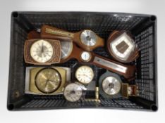 A box of quartz mantel clocks,