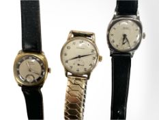 A vintage gold Garrard wristwatch,