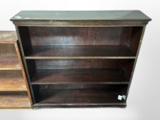 A stained beech open bookcase,