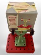 A Mamod miniature grinding machine in box