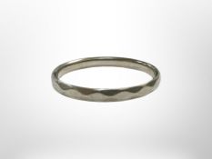 A platinum band ring, size N. CONDITION REPORT: 2.3g.