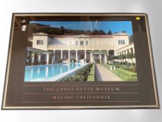 Two framed John Paul Getty museum posters,