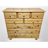 A pine eight drawer chest,