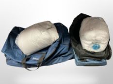Three holdalls and two duvets