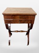 A 19th century Danish mahogany work table,