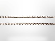 A 9ct yellow gold necklace, length 58 cm. CONDITION REPORT: 7g.