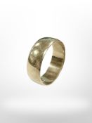 A 9ct yellow gold band ring, size V. CONDITION REPORT: 5.3g.