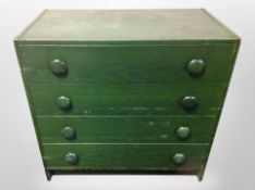 A late 20th century Danish painted four drawer chest,