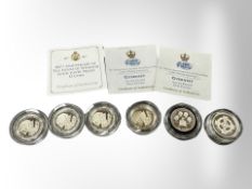 Four Royal Mint Guernsey Silver Proof £1 Coins,