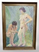Danish school : oil on canvas, nude figures,