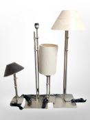 Four contemporary Continental table/standard lamps