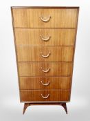 A 1970's teak six drawer chest,