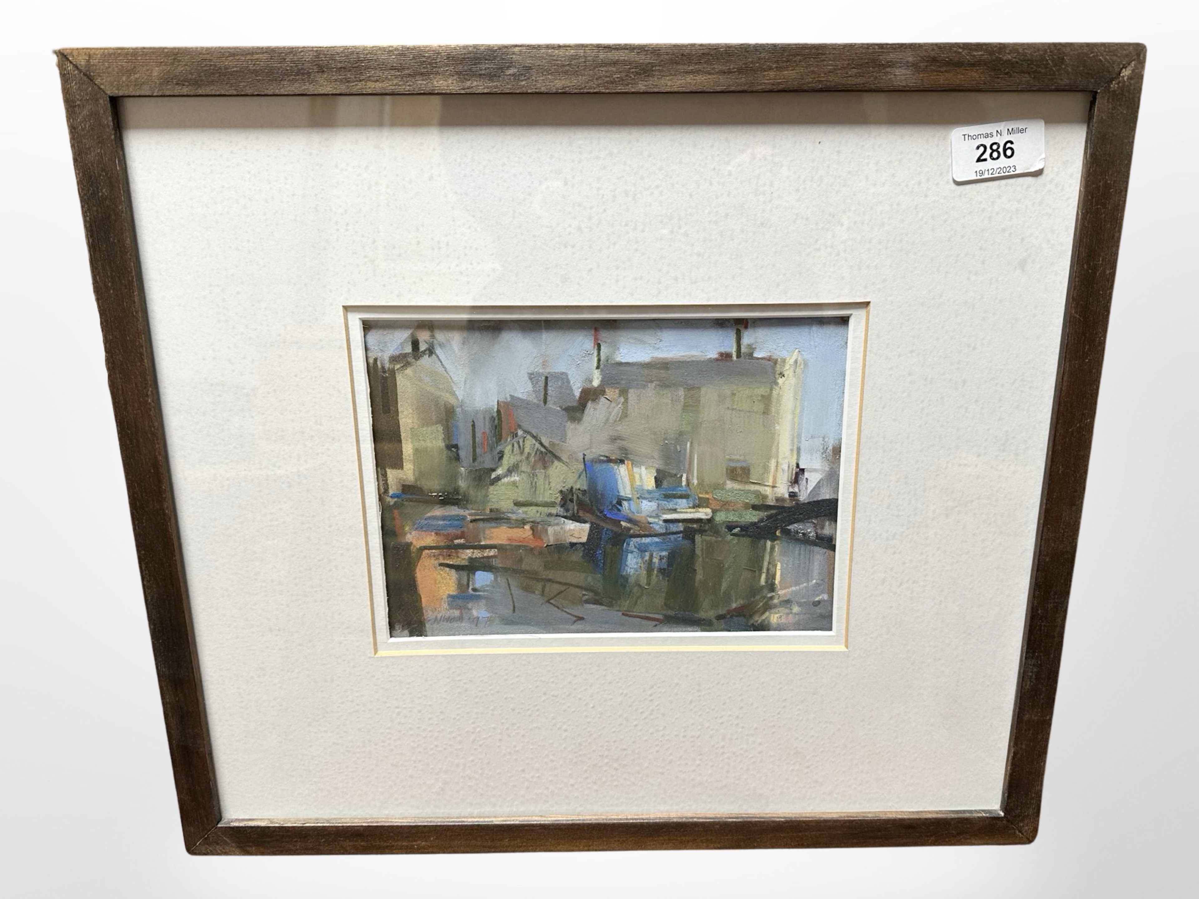 David Greenwood (20th Century) : Canal Tug-Boat, pastel, signed, dated '97, 15 cm x 21 cm,