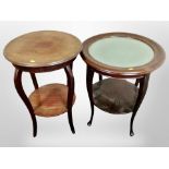 Two Edwardian circular occasional tables