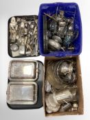 A good quantity of silver plated items, entree dishes,