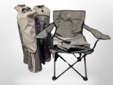Four National Trust folding outdoor chairs in carry bags