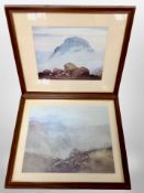 After Richard Fisher : Seafell Pike from Great Gable, Great Gable from Seafell,