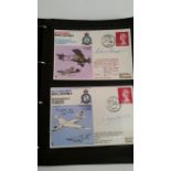 AVIATION, commemorative first day covers, some signed, 82 signatures total, inc. R Hollingworth, T E
